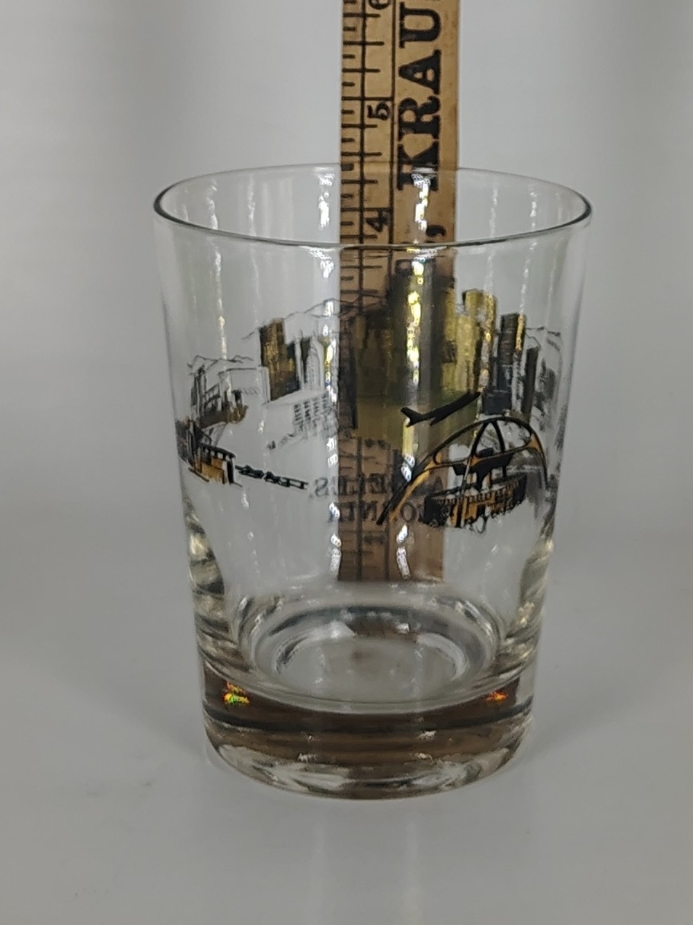"Los Angeles, California" Landmark Glass - Vintage 4.5" Height 3.5" Wide Vintage